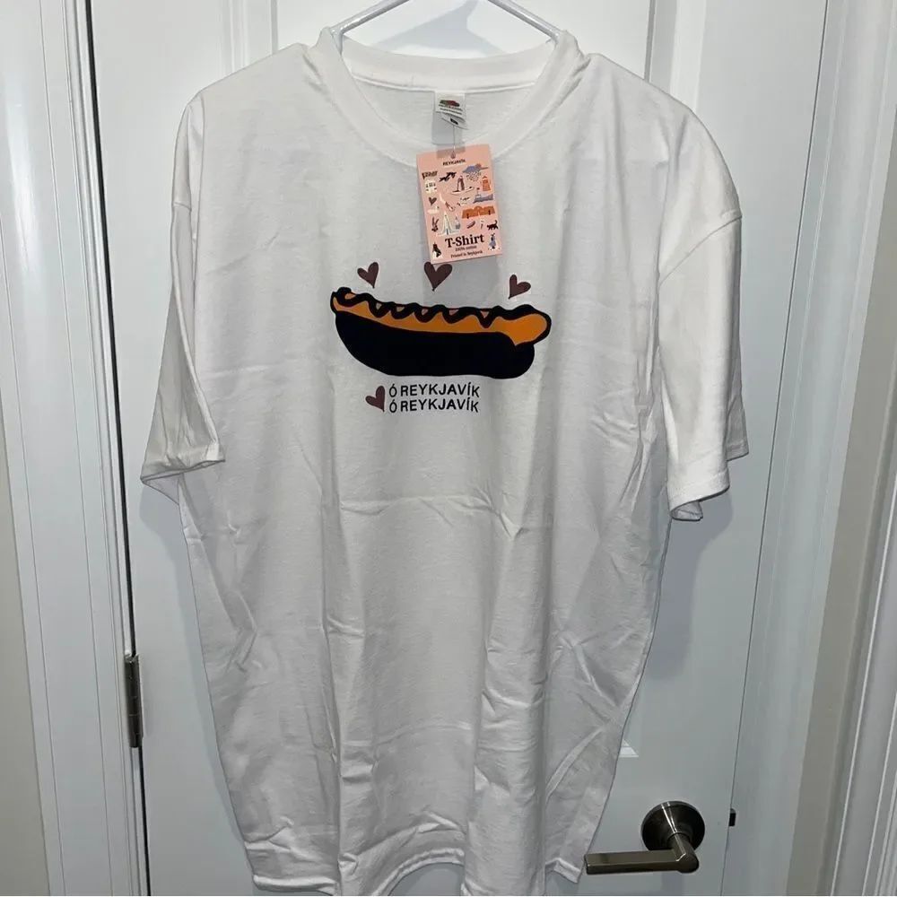 New Reykjavik Iceland Best Hot Dog Bæjarins Baejarins Beztu Pylsur T Shirt XL